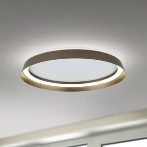 Orion Plafonnier LED Manta, Ø 45 cm, alu/bronze, alu, up/downVendu parluminaire