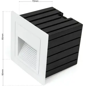 Orion Applique encastrable LED Loro, blanc, largeur 8,5 cm, aluminiumVendu parluminaire
