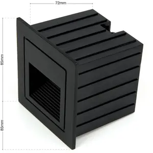 Orion Applique encastrable LED Loro, noir, largeur 8,5 cm, aluminium pas cher