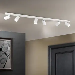 Orion Spot pour plafond Sean à 6 lampes, blanc pas cher