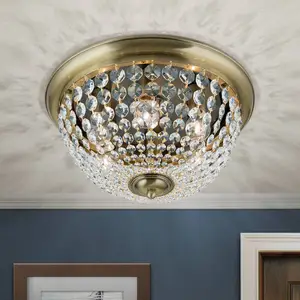 Orion Plafonnier, patine/transparent, Ø 47 cmVendu parluminaire