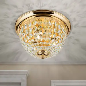 Orion Plafonnier, doré/transparent, Ø 35 cm pas cher