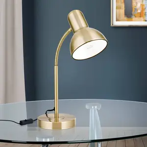 Orion Lampe de bureau Nemo, flexible, laiton ancien pas cher