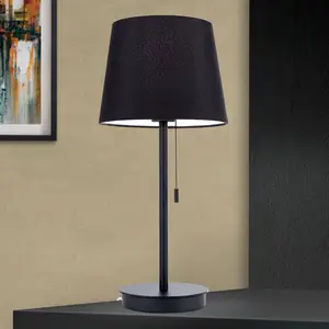 Orion Lampe à poser Ludwig avec port USB, noire pas cher