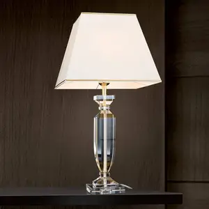 Orion Lampe à poser Pokal avec cristaux, doré/crème pas cher