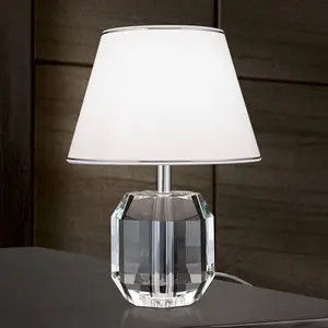 Orion Lampe à poser Alexis avec cristaux, chromé/blanc pas cher