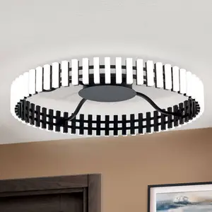 Orion Plafonnier LED Mansion, noir et blanc Ø 63 cmVendu parluminaire