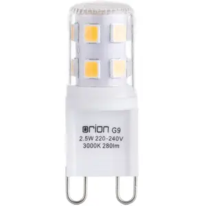 Orion Ampoule à broche LED, claire, G9, 2,5 W, 3.000 K, 280 lm pas cher