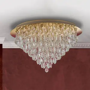 Orion Plafonnier Celeste avec cristaux K9, Ø75cm, orVendu parluminaire
