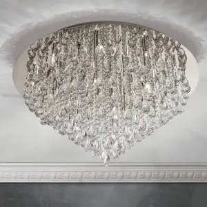 Orion Plafonnier Celeste avec cristaux K9, Ø75cm chromeVendu parluminaire