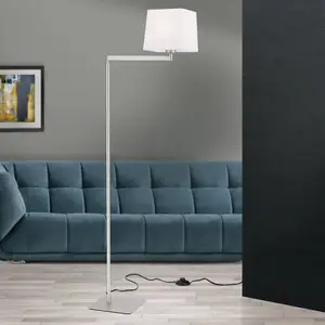 Orion Lampadaire textile Carlton, nickel mat pas cher