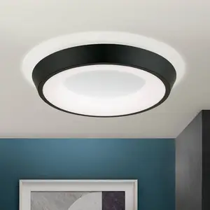 Orion Plafonnier LED Look, noir/blanc pas cher