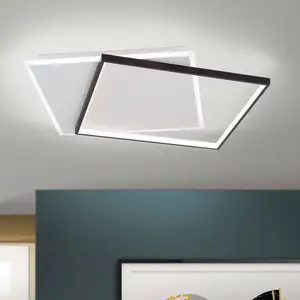 Orion Plafonnier LED Emanuel, blanc/noir pas cher