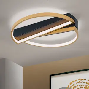 Orion Plafonnier LED Olga, noir/doréVendu parluminaire