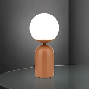 Orion Lampe à poser Stanley, rouge corail, hauteur 32 cm, céramique/ve... pas cher