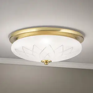 Orion Plafonnier Porto, Ø 37 cm, bronze, verre, E27Vendu parluminaire