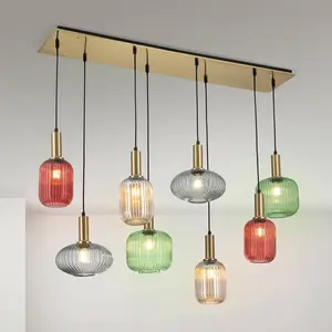 Orion Suspension Carneval, multicolore, longueur 140 cm, verre, 8 lamp...Vendu parluminaire