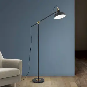 Orion Lampadaire Schiller, noir, métal, 153 cm, réglable pas cher