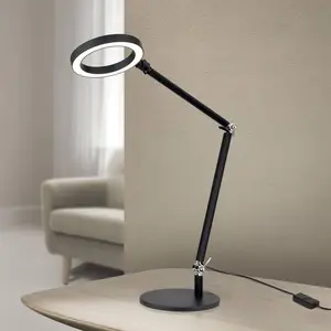 Orion Lampe de table LED Ringo, noir, métal, réglable, intensité varia... pas cher
