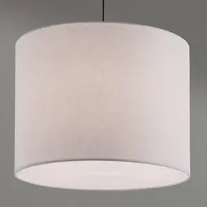Orion Suspension Artak avec abat-jour en tissu blanc