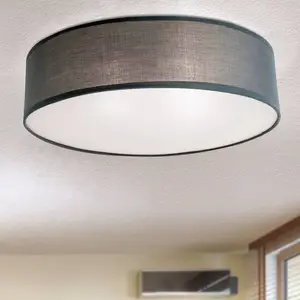 Orion Plafonnier en tissu Seda, gris pas cher