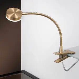 Orion Lampe à pince LED Mira, réglable, dorée pas cher