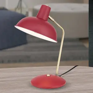 Orion Look vintage - lampe à poser Fedra rouge pas cher