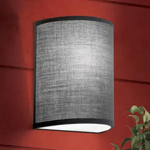 Orion Applique Ufo avec abat-jour en lin gris pas cher