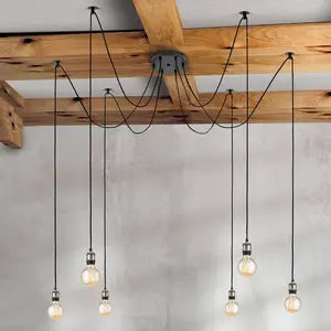 Orion Suspension Jailhouse à 6 lampes pas cher