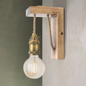 Orion Applique Bassena en véritable bois clair pas cher