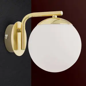 Orion Applique Madis avec sphère en verre, laiton matVendu parluminaire