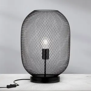 Orion Lampe à poser Georgina avec abat-jour cage pas cher