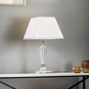 Orion Lampe à poser Veronique, pied étroit, blanc/chromé pas cher