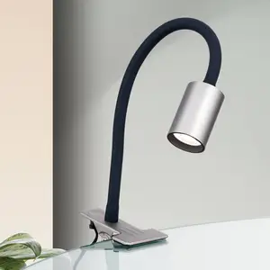Orion Lampe à pince LED Kurt nickel mat pas cher