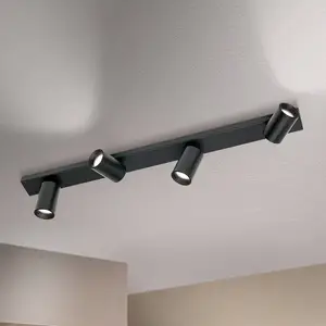Orion Spot pour plafond Sean à 4 lampes, noir pas cher