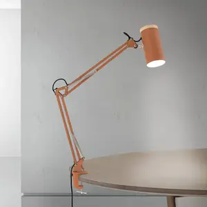 Orion Lampe à poser Gili, rouge corail, pince, acier, hauteur 75 cm E2... pas cher