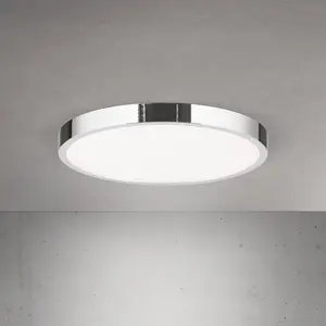 Orion Plafonnier LED Disc, couleur chrome, Ø 28 cm, CCT, métal pas cher