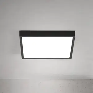 Orion Plafonnier LED Disc, noir, longueur 24 cm, CCT métal pas cher