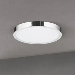 Orion Plafonnier LED Disc, couleur chrome, Ø 24 cm, CCT, métalVendu parluminaire