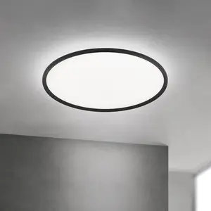 Orion Plafonnier LED Kant, Ø 80 cm noir, CCT métal/plastiqueVendu parluminaire