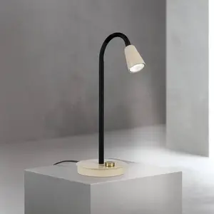 Orion Lampe à poser Dotty, kaki, hauteur 45 cm, pied, variateur d'inte... pas cher