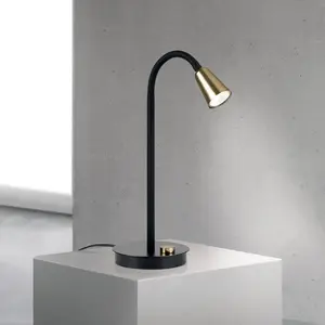 Orion Lampe à poser Dotty, laiton, hauteur 45 cm, pied, variateur d'in... pas cher