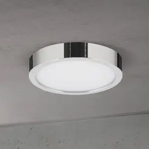 Orion Plafonnier LED Disc, couleur chrome, Ø 14 cm, CCT, métal pas cher