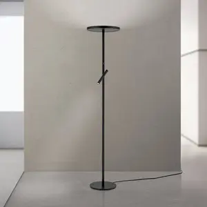 Orion Lampadaire LED Teide, noir, métal, lampe de lecture, variateur d...Vendu parluminaire
