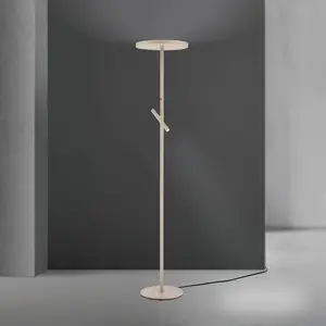 Orion Lampadaire LED Teide, kaki, métal, lampe de lecture, variateur d...Vendu parluminaire