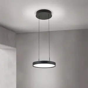 Orion Suspension LED Teide, noir, à 1 lampe, métal, 2 700 KVendu parluminaire