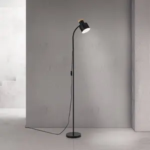 Orion Lampe sur pied Gili, noir mat, acier, hauteur 150 cm, E27Vendu parluminaire