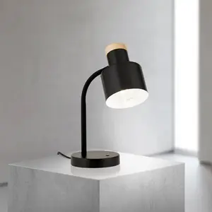 Orion Lampe à poser Gili, noir mat, acier, hauteur 35 cm, E27 pas cher