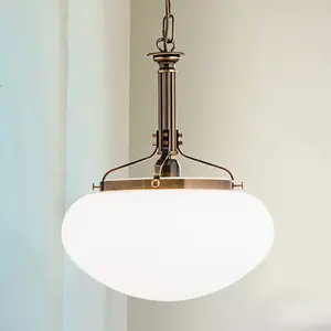 Orion Suspension Delia en laiton ancien à 1 lampe pas cher