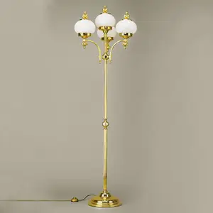 Orion Lampadaire Delia à 4 lampes, laiton poli